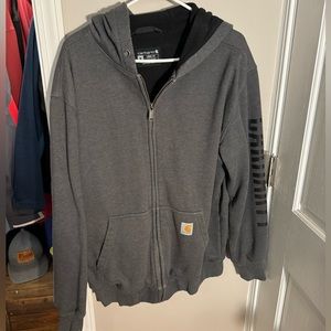 Carhartt Men’s Rain Defender Hoodie Medium-Gray